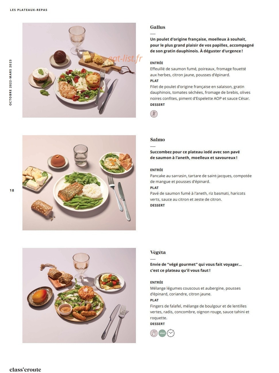 Class'croute — carte page 16