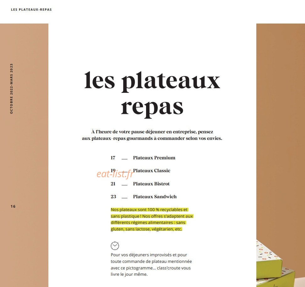 Class'croute — carte page 14