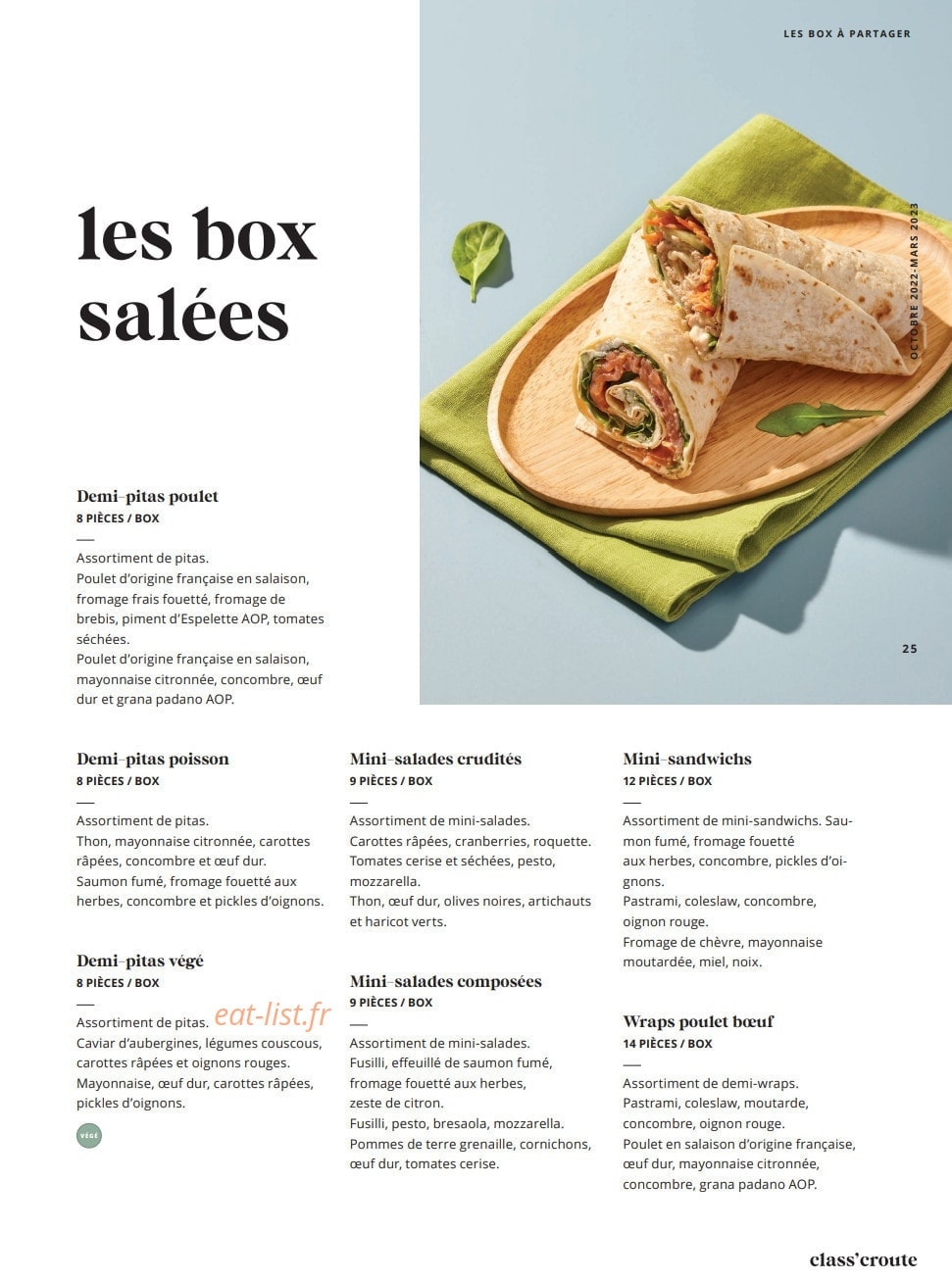 Class'croute — carte page 23