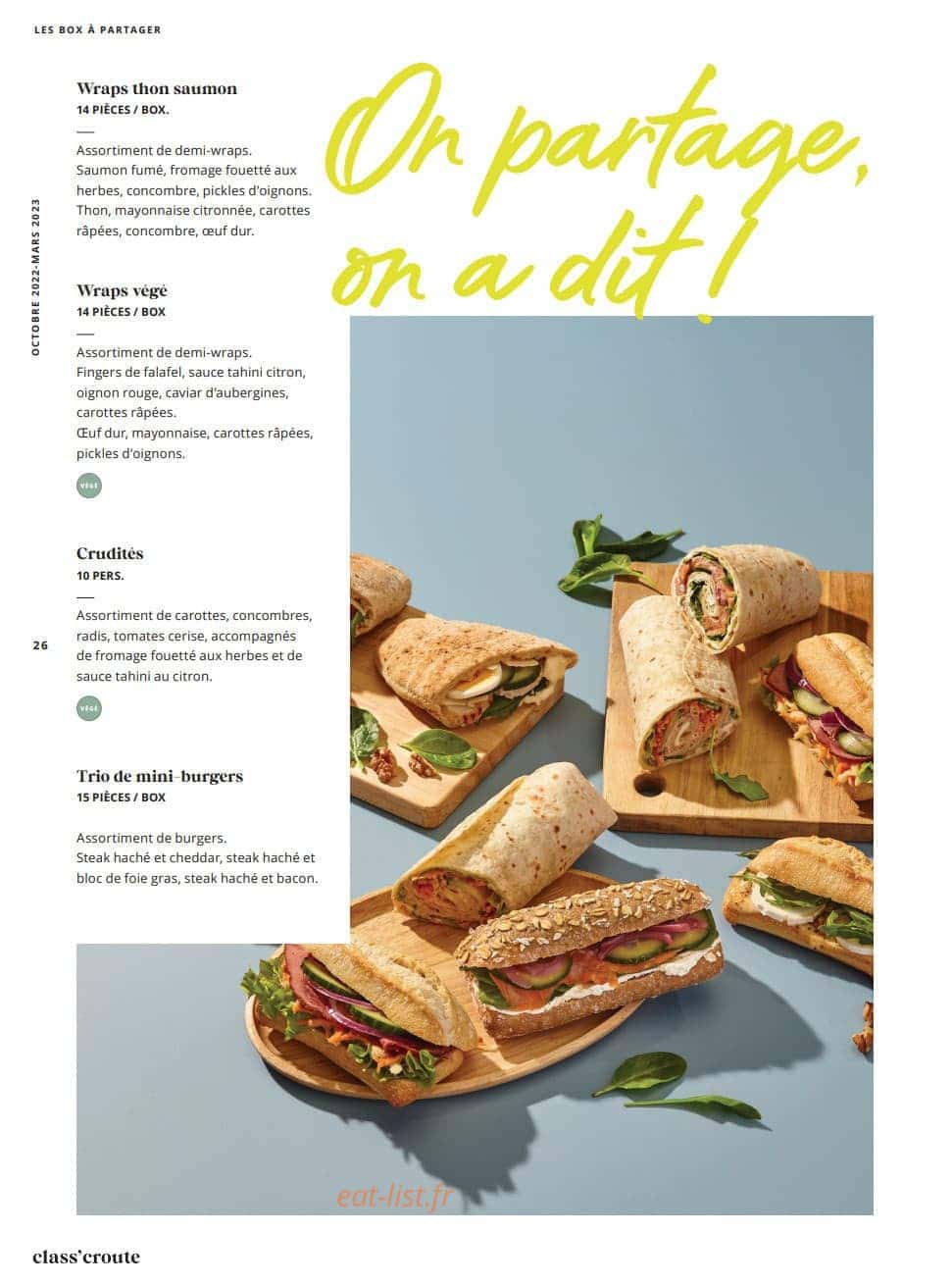 Class'croute — carte page 24