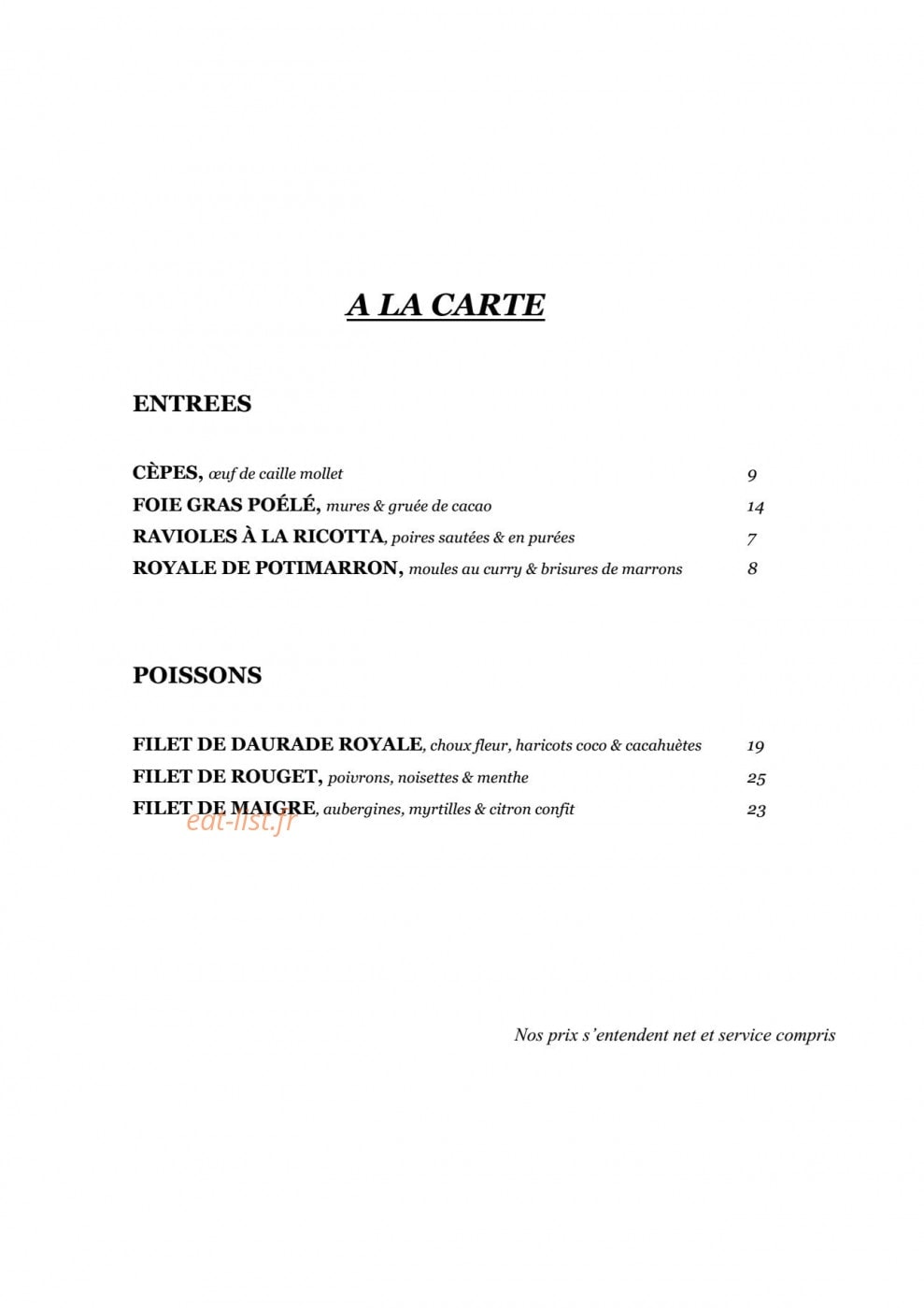 Le garage — carte page 1