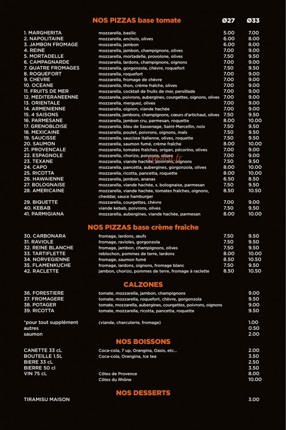 Il Forno — carte page 2