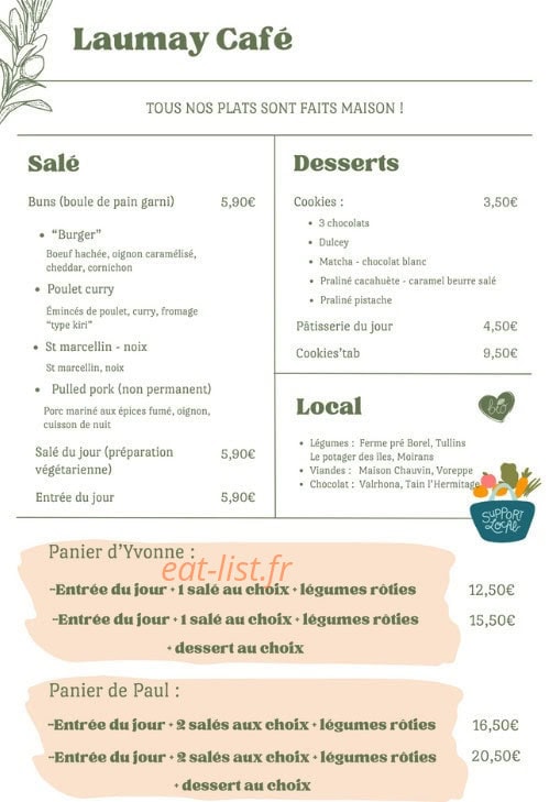 Laumay Café — carte page 2