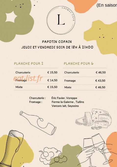 Laumay Café — carte page 1