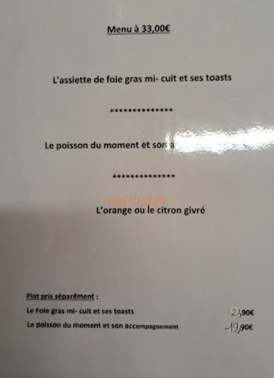 La table de Sylvie — carte page 3