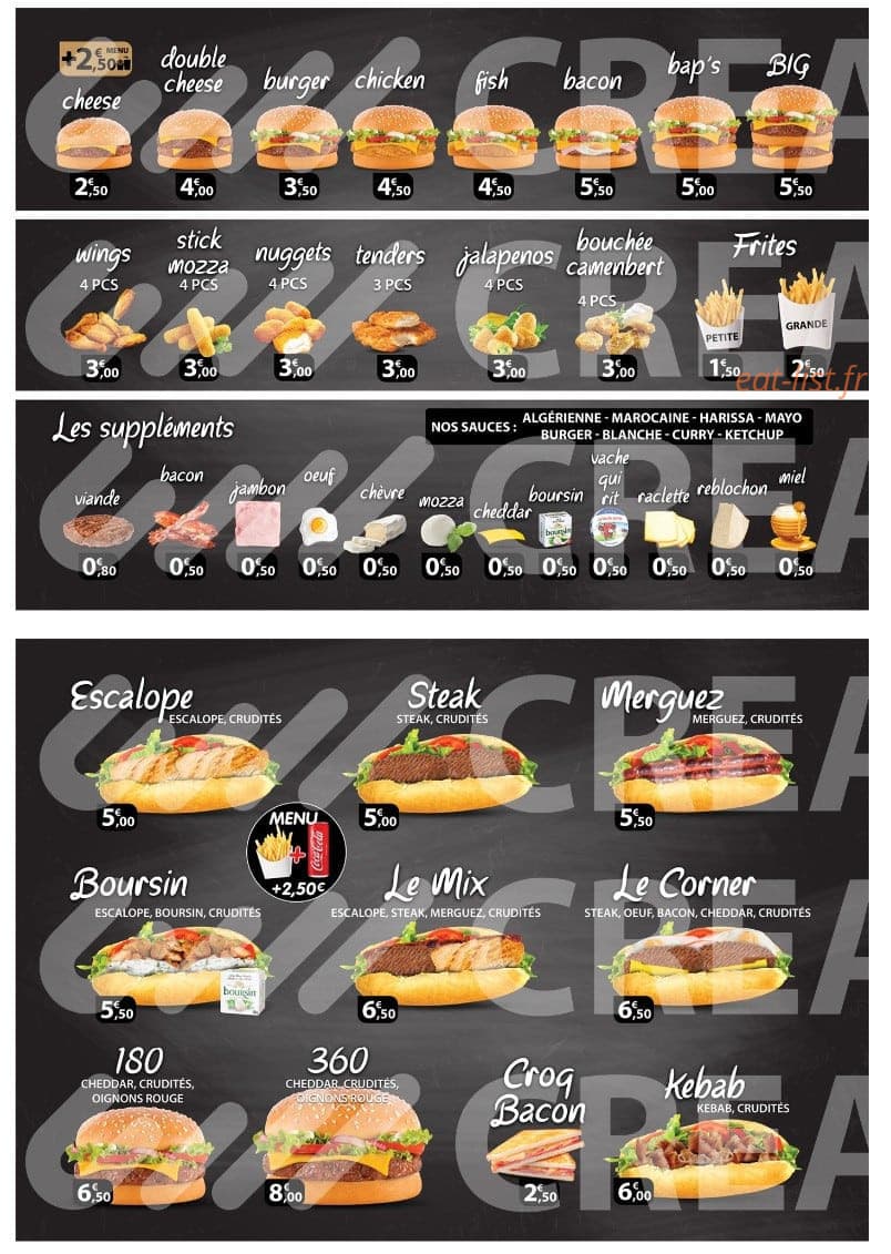 Tacos corner — carte page 1