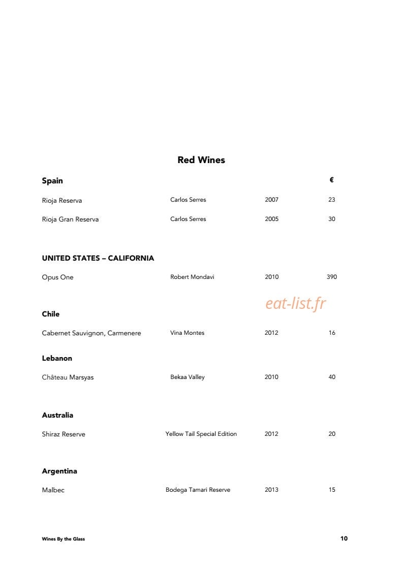 Guze bistro — carte page 14