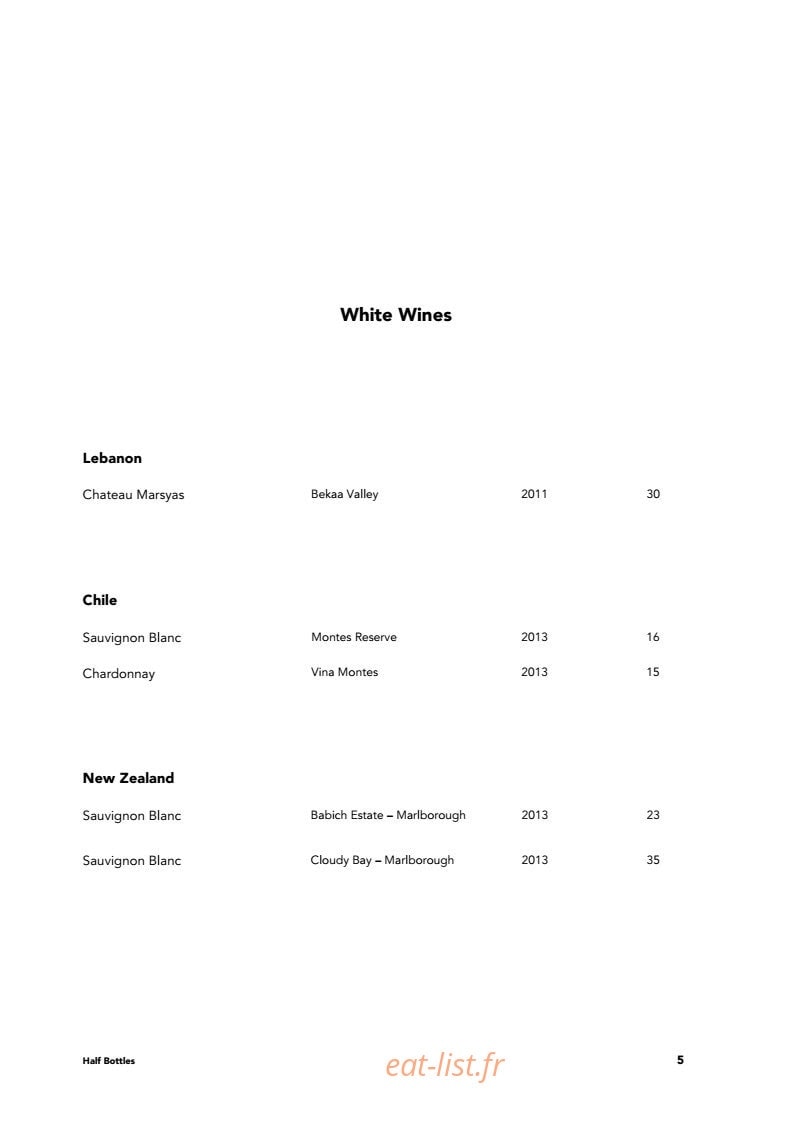 Guze bistro — carte page 9