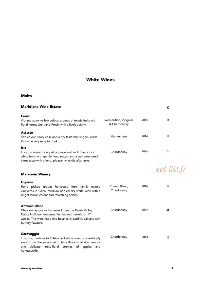 Guze bistro — carte page 6