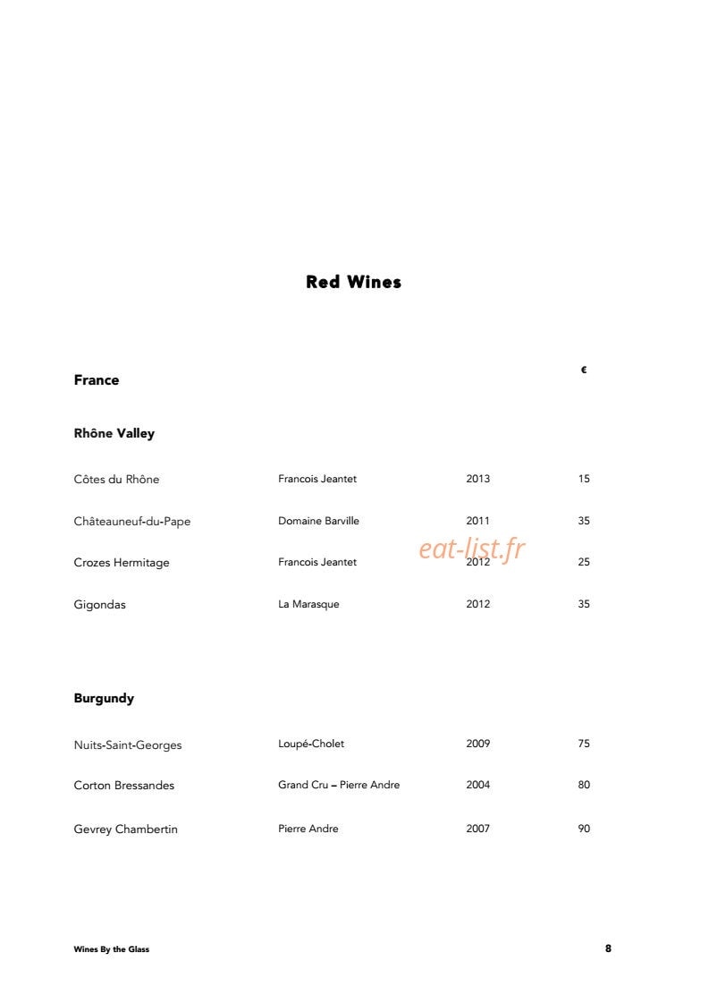 Guze bistro — carte page 12