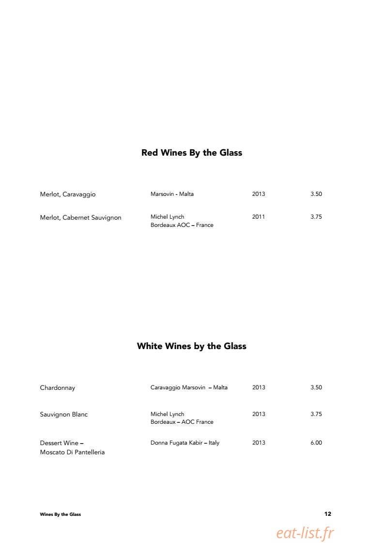 Guze bistro — carte page 16