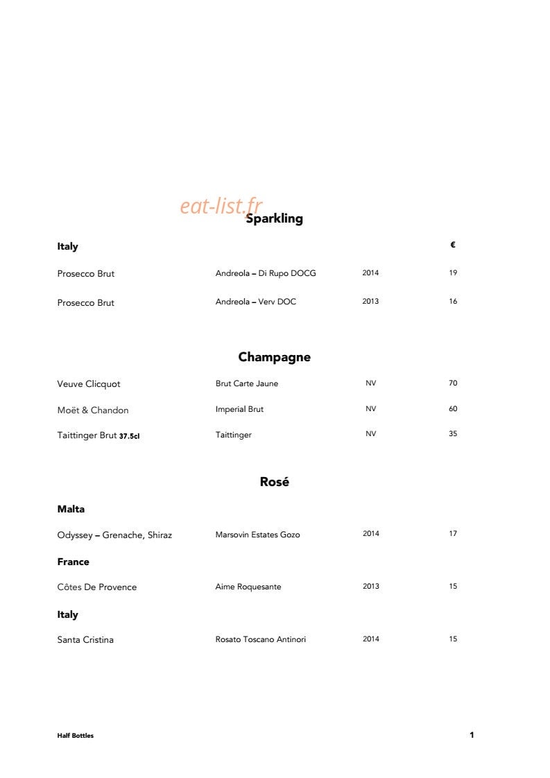 Guze bistro — carte page 5