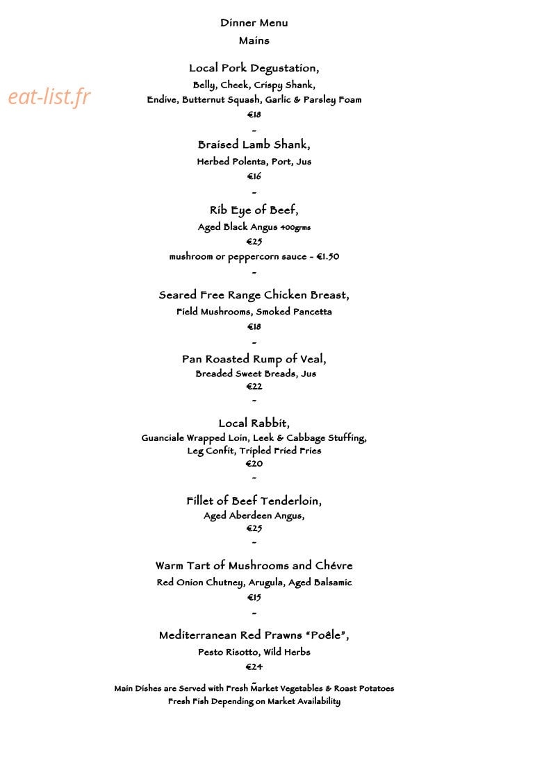 Guze bistro — carte page 4