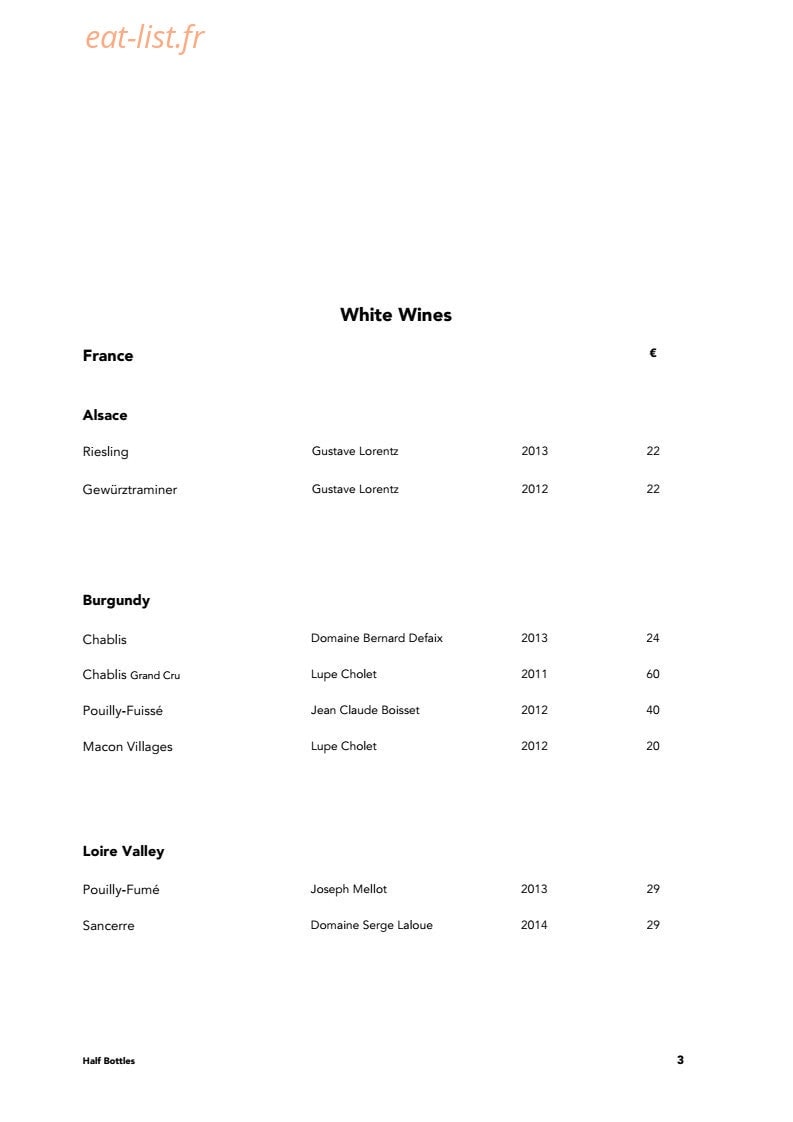 Guze bistro — carte page 7