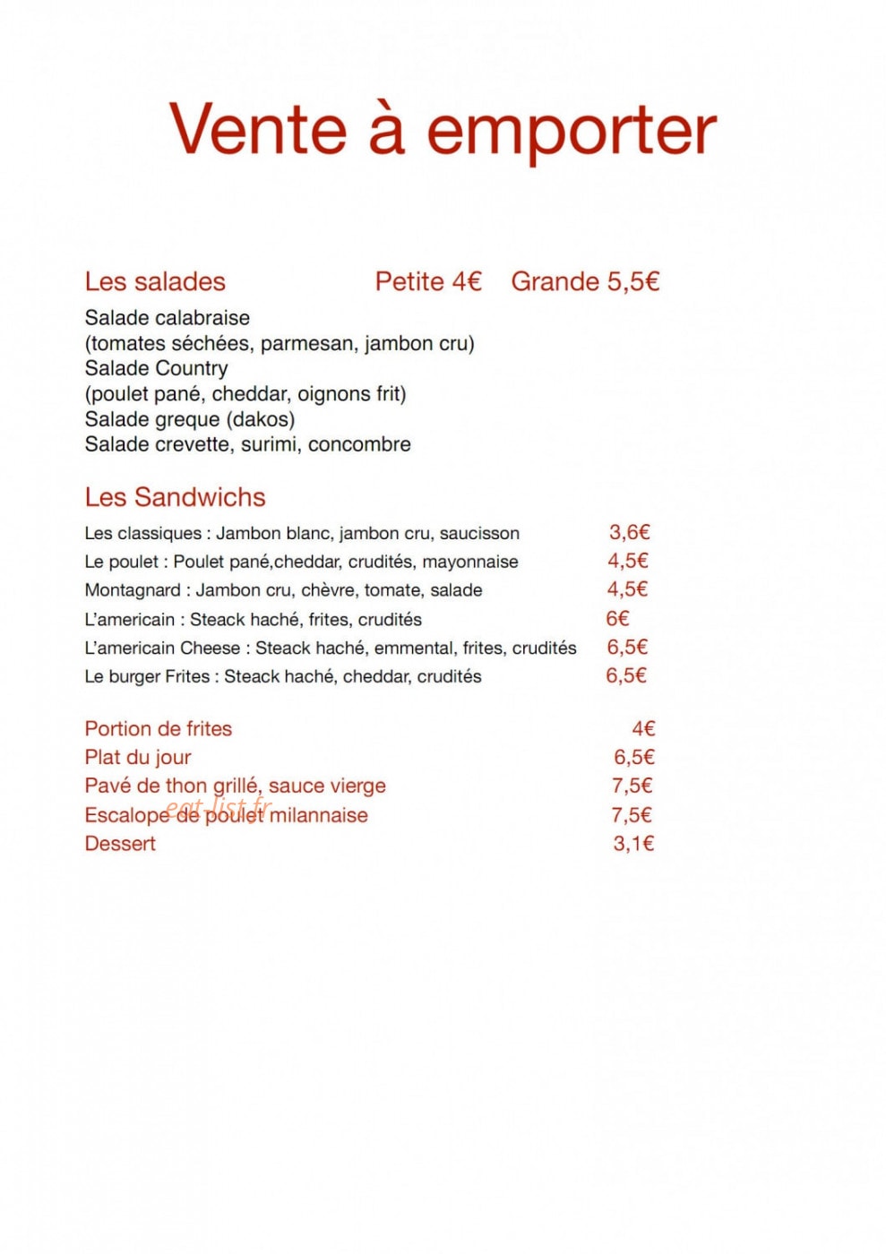 La Clé des Champs — carte page 6
