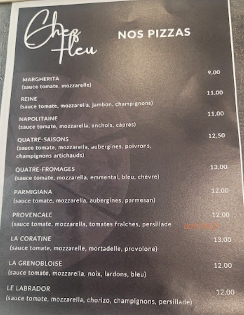 Chez Fleu — carte page 1
