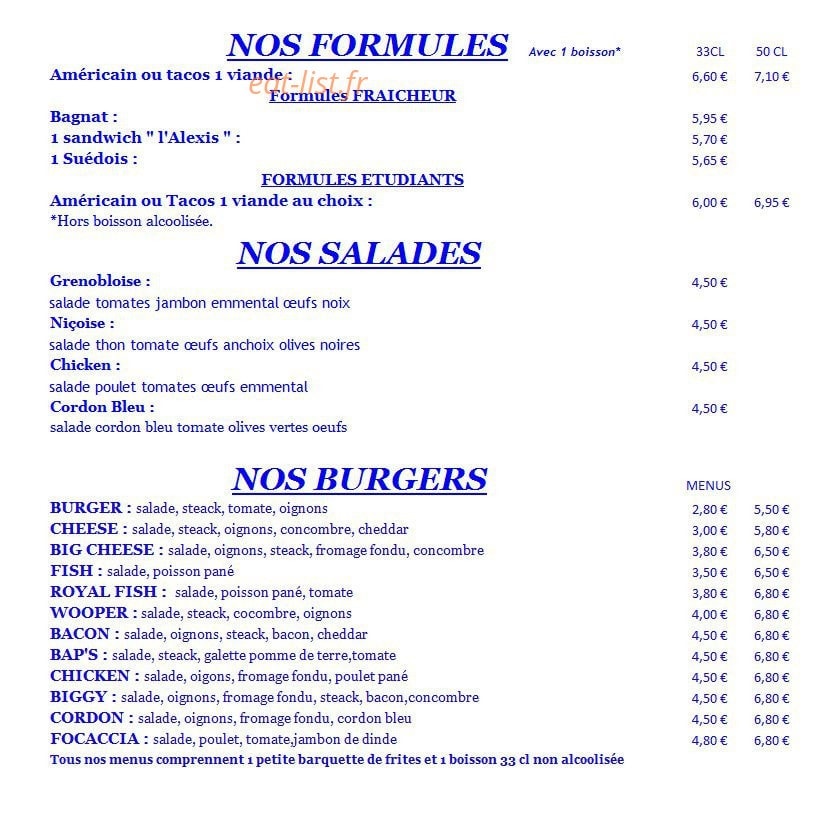 L'Alexis — carte page 3