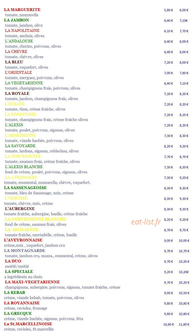 L'Alexis — carte page 2