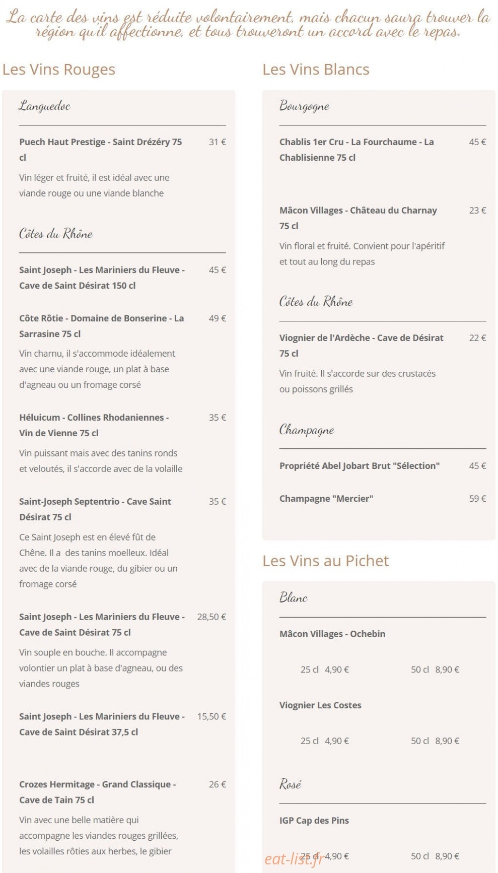 Le Relais De Sassenage — carte page 7