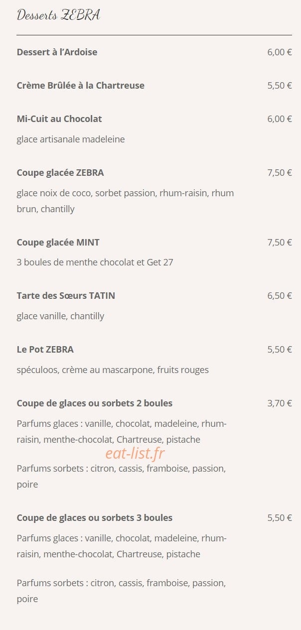 Le Relais De Sassenage — carte page 4