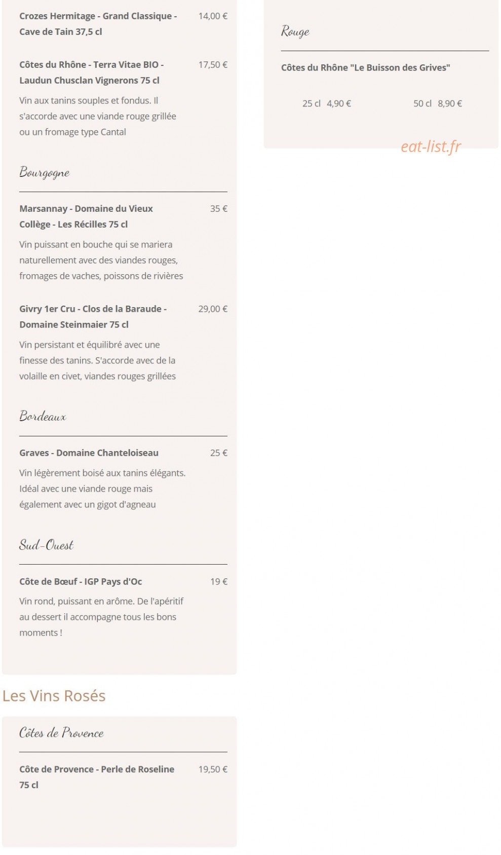 Le Relais De Sassenage — carte page 8