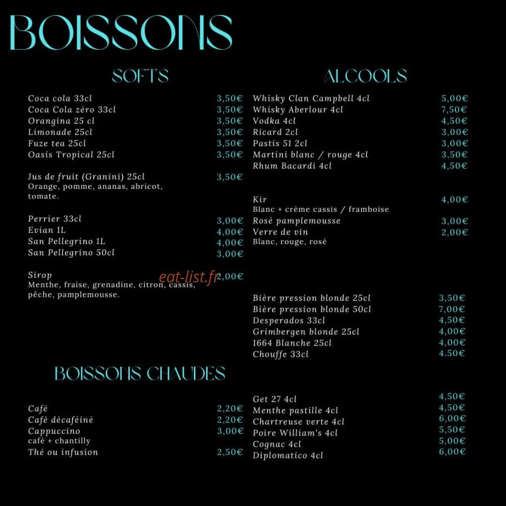 L'Eau à la Bouche — carte page 6