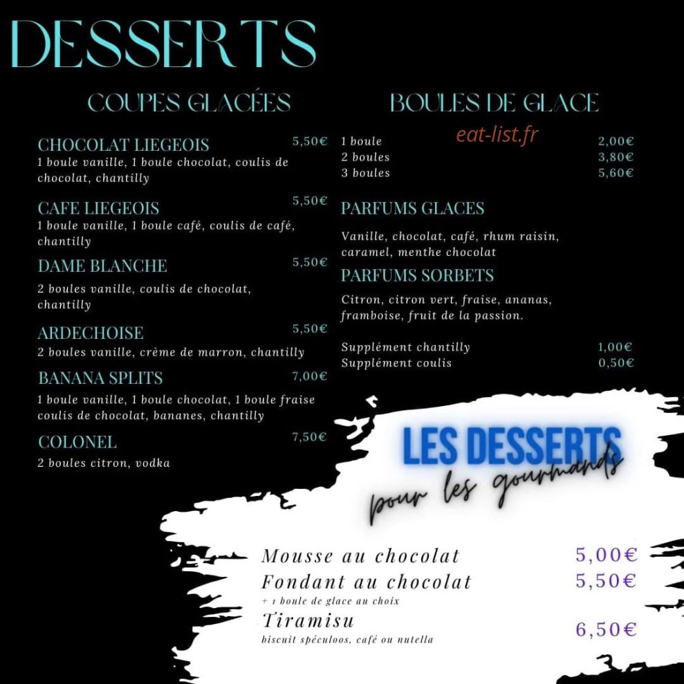 L'Eau à la Bouche — carte page 5