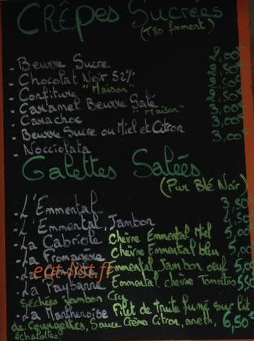 La Carriole — carte page 1
