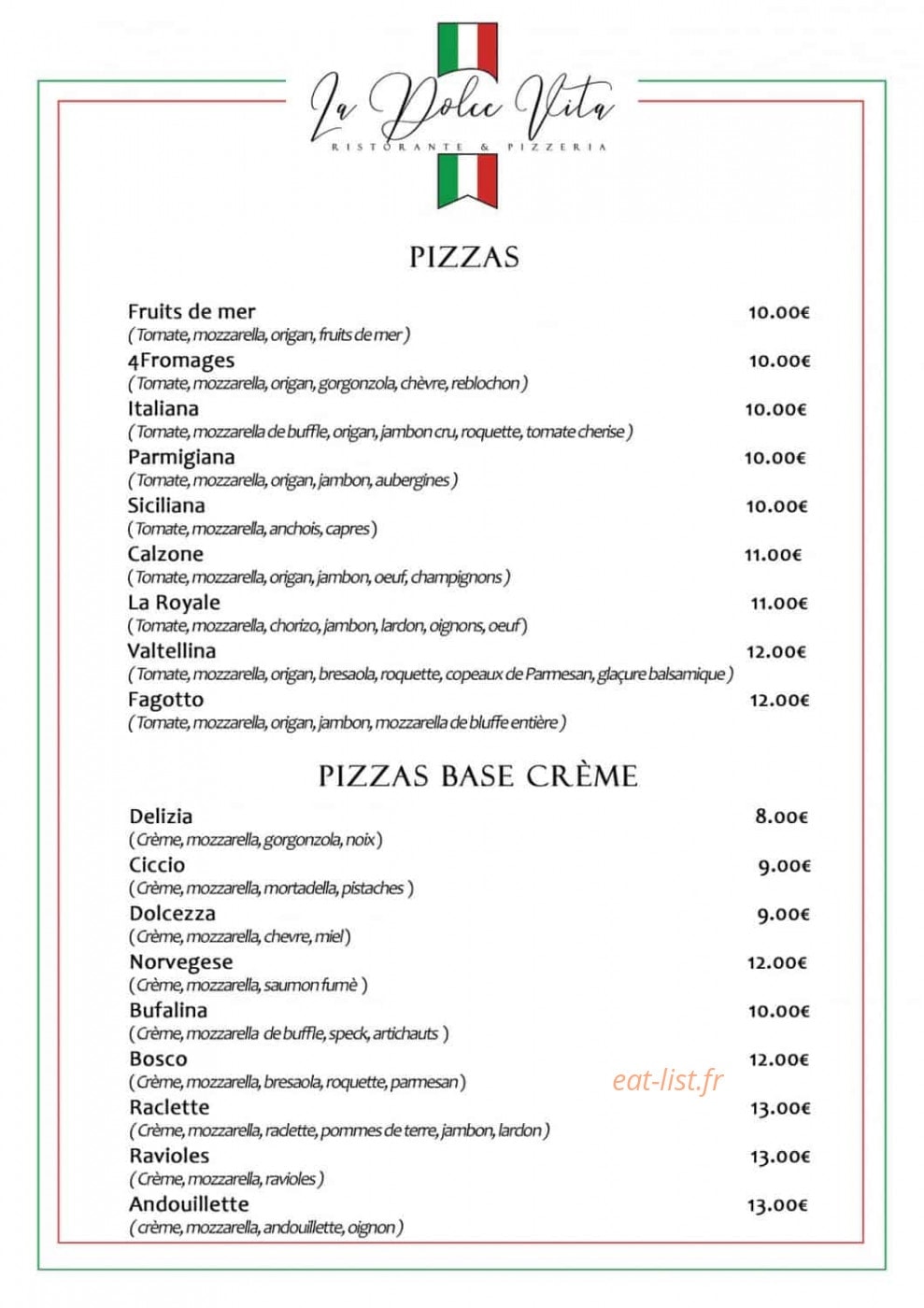 La Dolce Vita — carte page 2