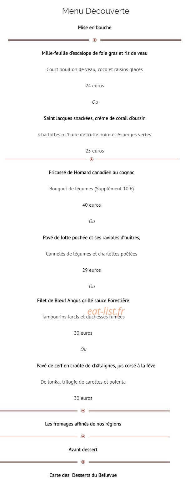 Le Bellevue — carte page 2