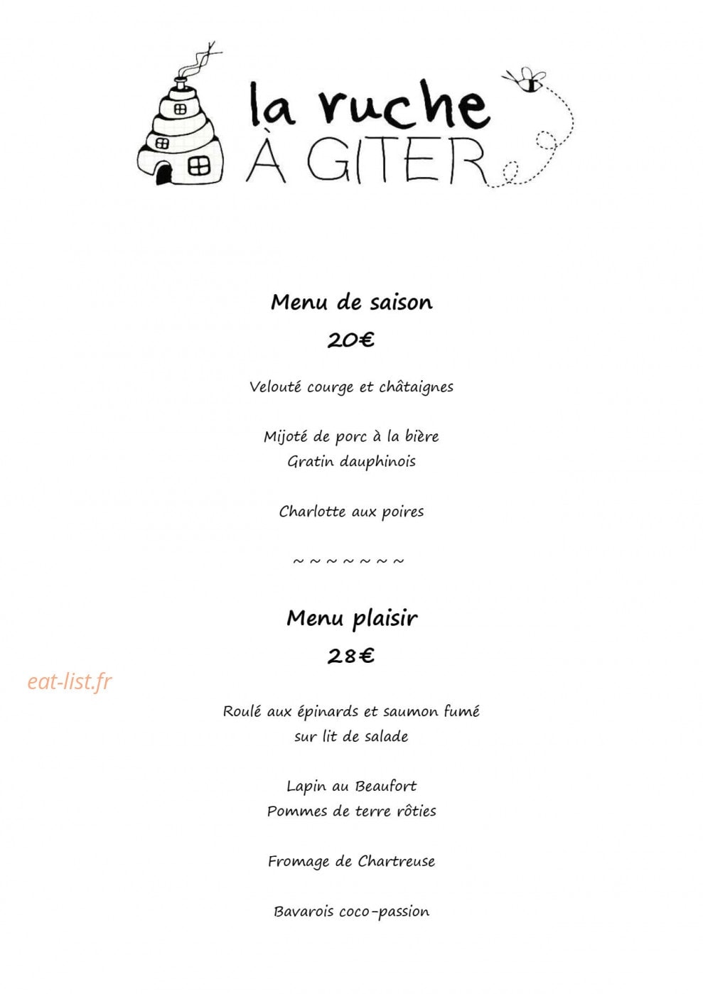 La Ruche à Giter — carte page 1