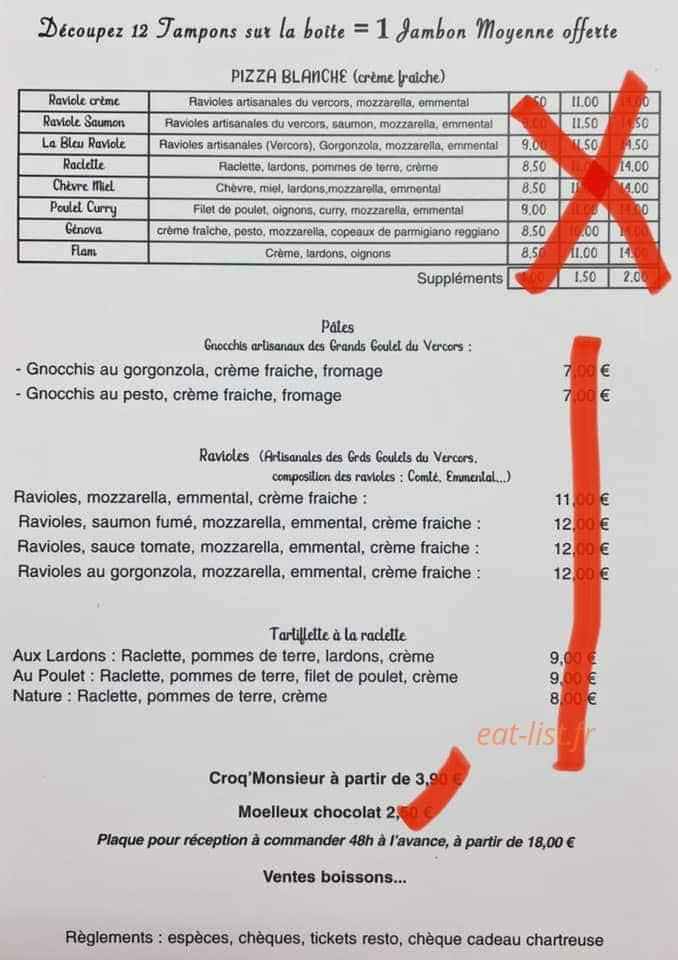 Case A Pizza — carte page 2
