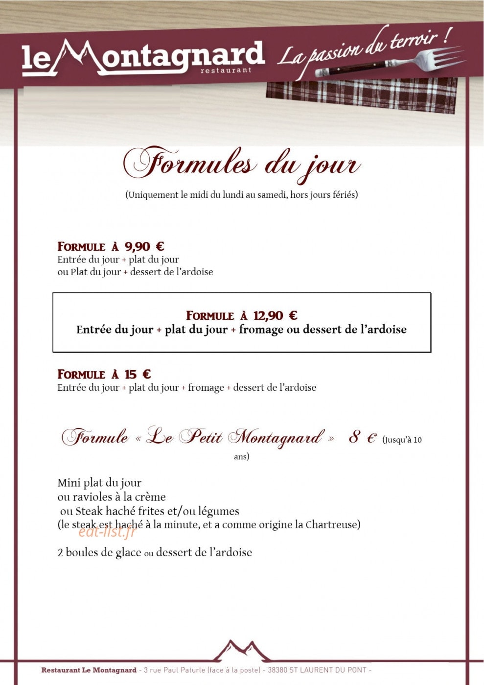 Le Montagnard — carte page 2