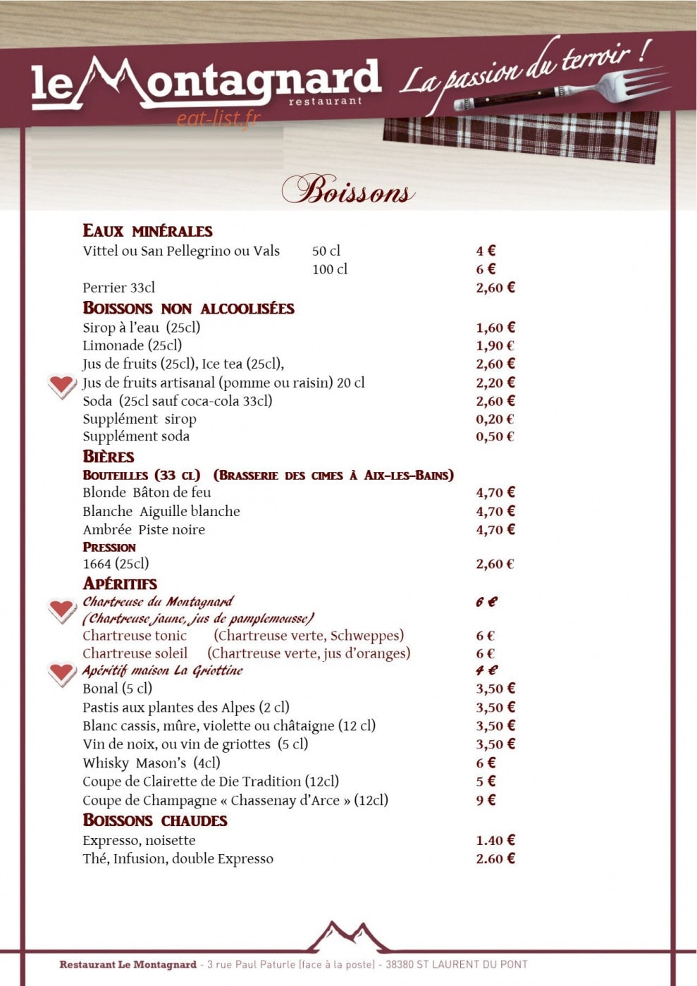 Le Montagnard — carte page 10