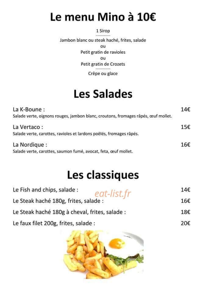 La Cabine — carte page 1