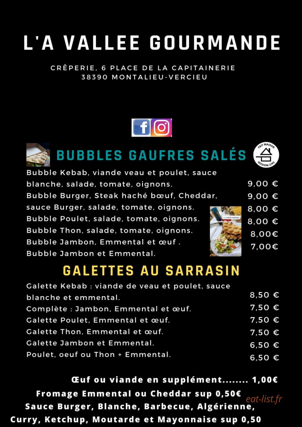 L' A Vallée Gourmande — carte page 3
