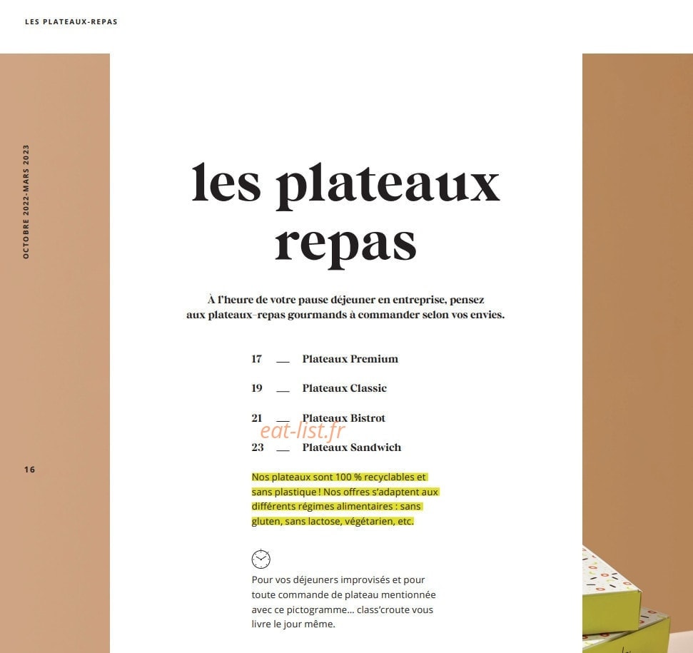 Class'croute — carte page 14