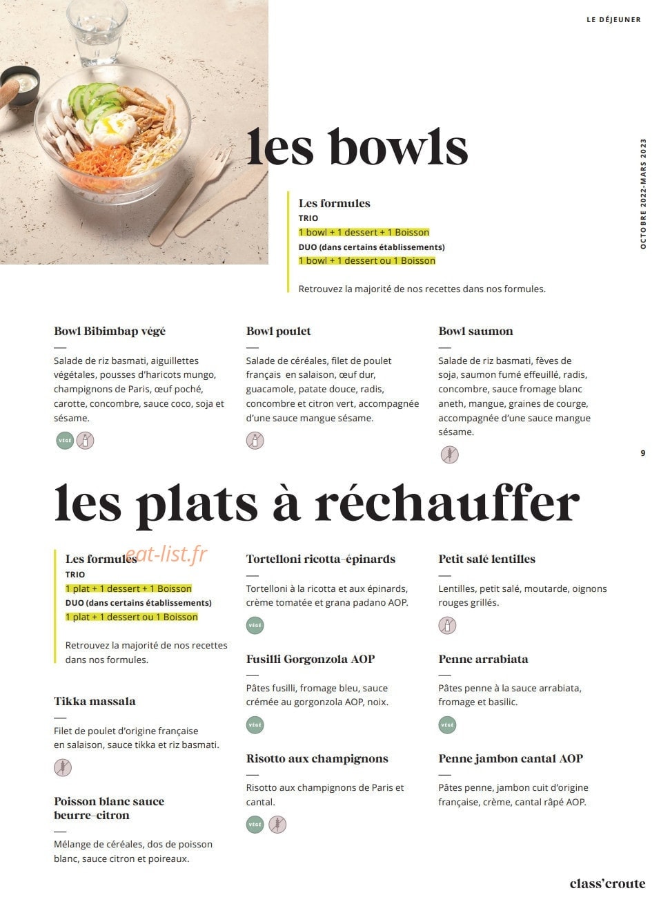 Class'croute — carte page 7