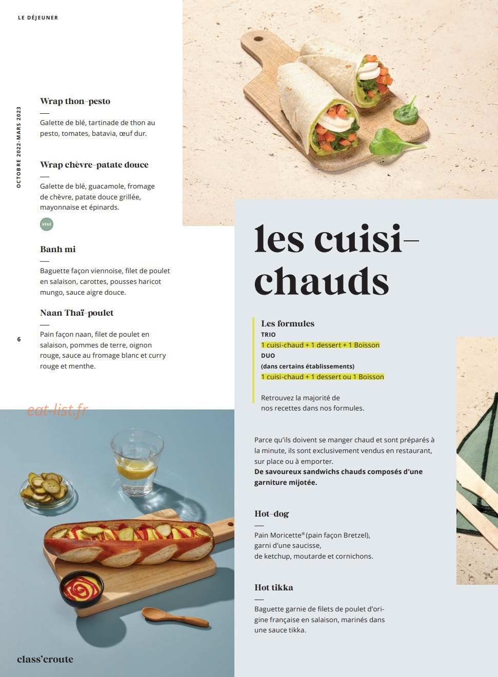 Class'croute — carte page 4