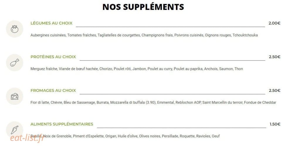 Fuoco pizzas — carte page 6