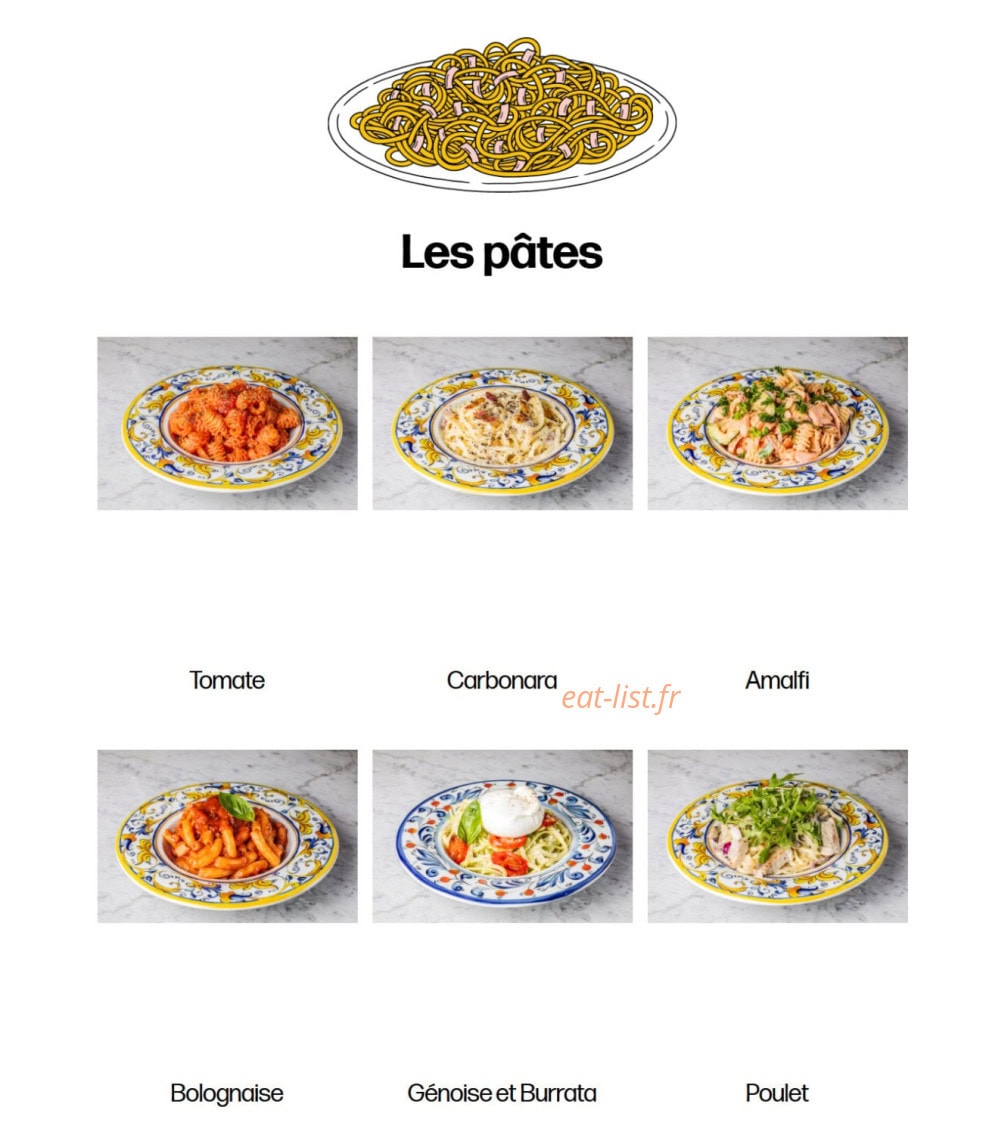 Italian Trattoria — carte page 2