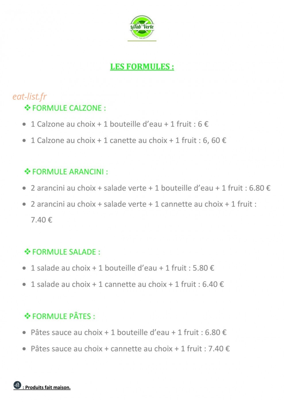 La Tab' Verte — carte page 4