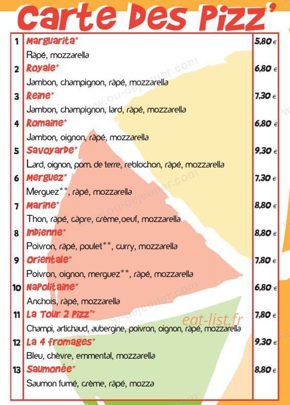 La tour 2 pizz — carte page 2
