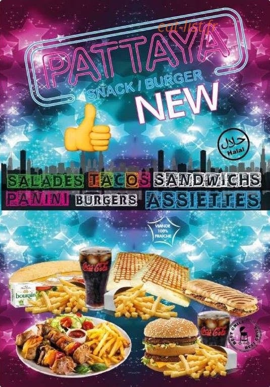Pattaya burger — carte page 1