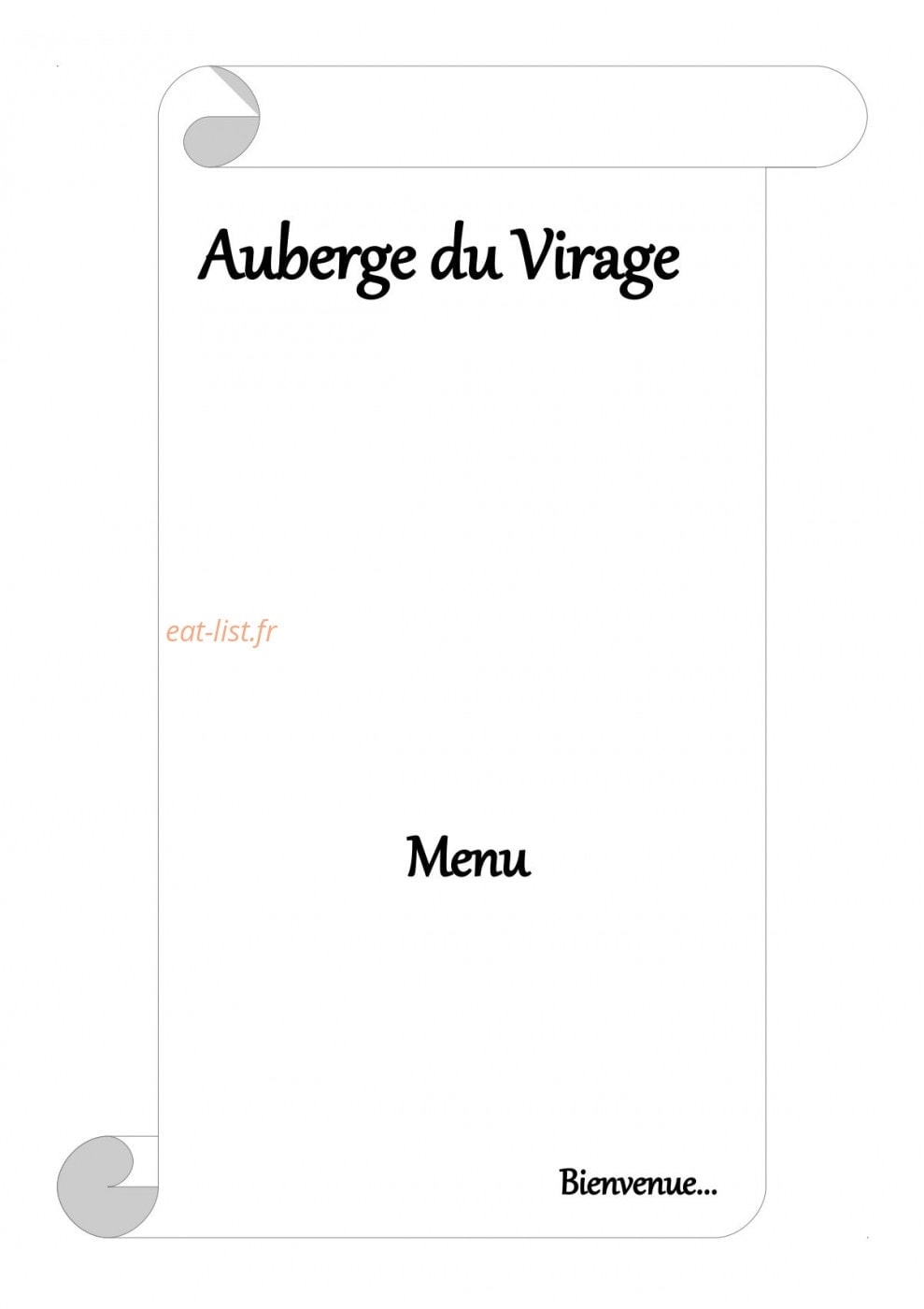 Auberge Du Virage — carte page 1