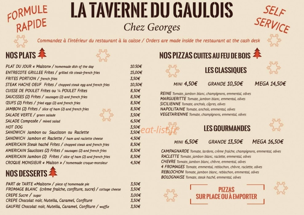 La taverne du Gaulois — carte page 1