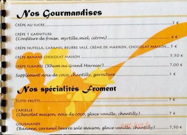 Le Chalet — carte page 8