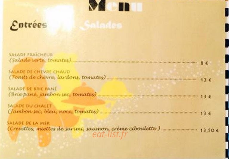 Le Chalet — carte page 3
