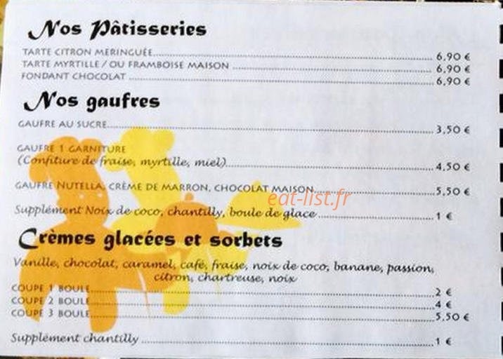 Le Chalet — carte page 9