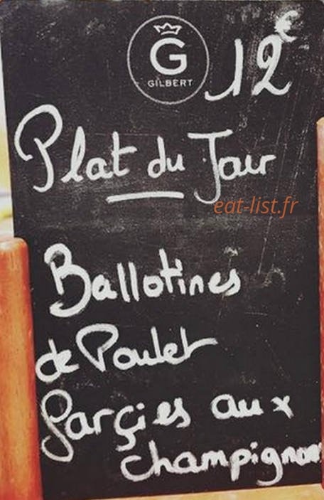 Le Chalet — carte page 1